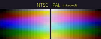 Comparing NTSC and PAL (mirrored) palettes