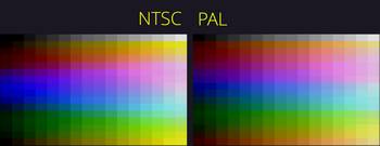 Comparing NTSC and PAL palettes