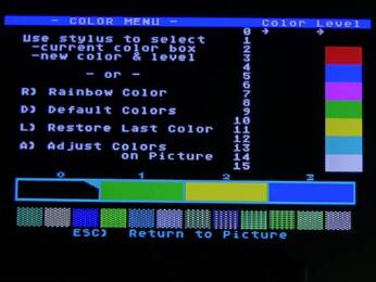 Peritel Atari 800 displaying Atari Artist (PERITEL adaptor)