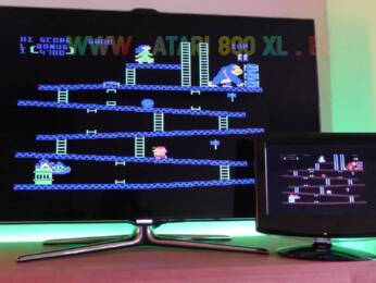 Peritel Atari 800 running Donkey Kong