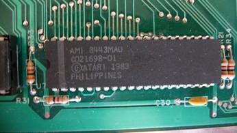SECAM Atari 800XL CO21698, ANTIC chip