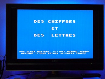 'Star' Arabic Atari 65XE 'Des chiffres et des lettres' title screen
