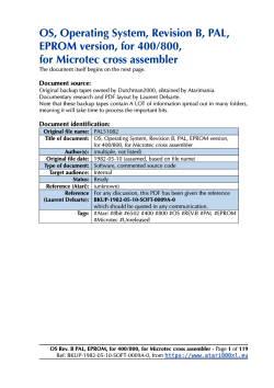 OS, Operating System, Revision B, PAL, EPROM version, for 400/800, for Microtec cross assembler, BKUP-1982-05-10-SOFT-0009A-0