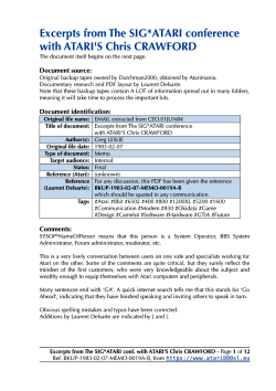 Excerpts from The SIG*ATARI conference with ATARI'S Chris CRAWFORD, BKUP-1983-02-07-MEMO-0019A-B