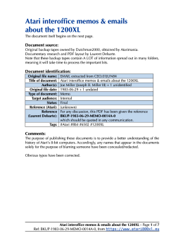 Atari interoffice memos & emails about the 1200XL, BKUP-1983-06-29-MEMO-0014A-0
