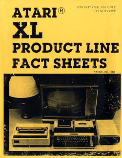 Atari XL product line fact sheets