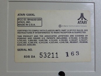 Atari 1200XL Made in USA