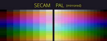 Comparing SECAM and PAL (mirrored) palettes