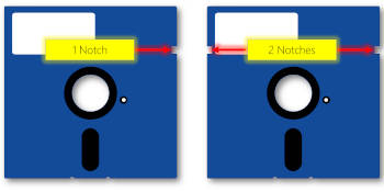 1 or 2 notches in a 5"¼ diskette