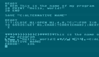 Workaround to give a name, Atari BASIC program on cassette tape, #1