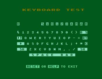 Keyboard test in Atari 1200XL 1982 OS rev. A