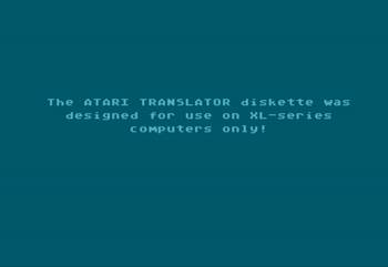 Attempting to boot the Translator on an Atari 400/800