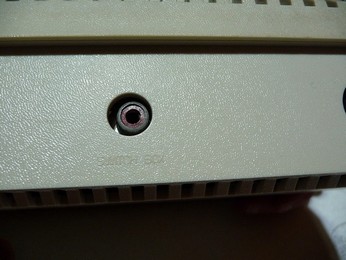 PAL Atari 800XL TV/Switch box socket close-up