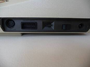 Later Peritel Atari 800 Right side connectors, close-up, with 5-pin 180° DIN Monitor socket (always present and functional)
