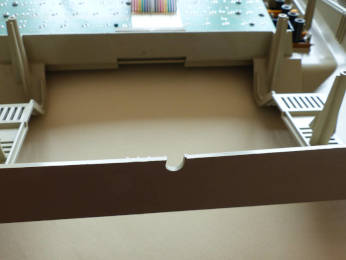 Early Peritel Atari 800, clean cut in the chassis