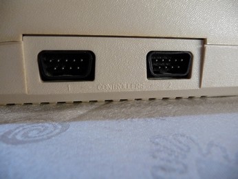 SECAM Atari 800XL Joystick connectors close-up